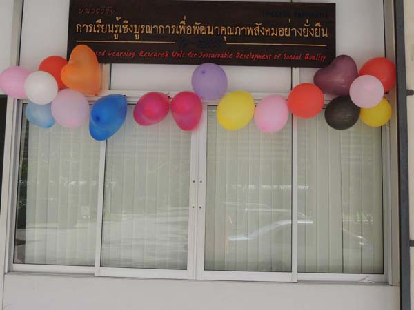 เปิดหน่วยวิจัยการเรียนรู้เชิงบูรณาการเพื่อพัฒนาคุณภาพสังคมอย่างยั่งยืน Integrated Learning Research Unit for Sustainable Development of Social Quality (IN-RUSS) 27 ธ.ค. 2555 ภาพที่ 16