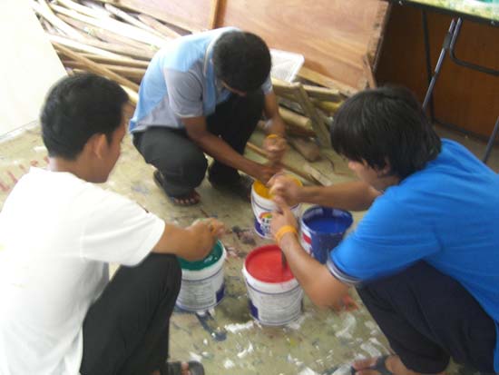 กิจกรรมเตรียมซุ้มแสดงความยินดีกับบัณฑิต คณะศึกษาศาสตร์