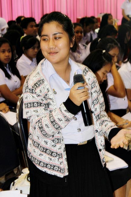 โครงการพัฒนาบุคลิกภาพของการเป็นครูวันเสาร์ที่ 26 มกราคม 2556 ณ หอประชุมปาริชาต มหาวิทยาลัยทักษิณ โดย รศ.มัณฑรา ธรรมบุศย์ : วิทยากร ภาพที่ 109
