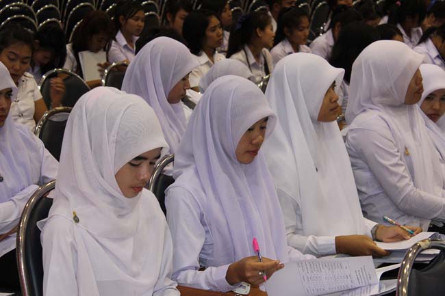 โครงการเตรียมความพร้อมและปฐมนิเทศนิสิตก่อนปฏิบัติการสอนในสถานศึกษา ประจำปีการศึกษา 2556 9-10 พฤษภาคม 2556 ณ หอประชุมปาริชาต มหาวิทยาลัยทักษิณ ภาพที่ 20