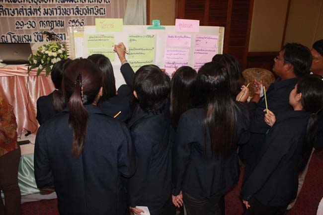 โครงการสัมมนาเชิงปฏิบัติการจัดทำแผนกลยุทธ์พัฒนาสำนักงานคณะศึกษาศาสตร์ ระหว่างวันที่ 29-30 กรกฎาคม 2556 ภาพที่ 97