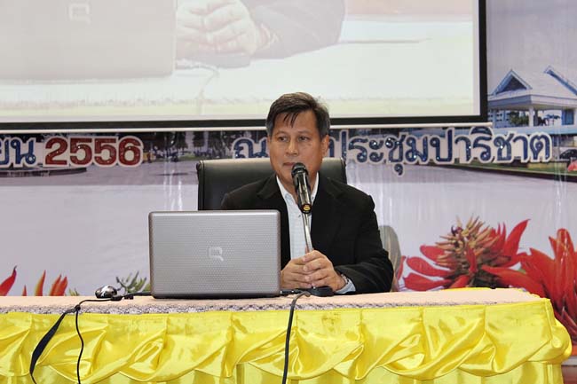 ปฐมนิเทศนิสิตศึกษาศาสตร์ ระดับปริญญาตรี วันที่ 1 มิถุนายน 2556 ณ หอประชุมปาริชาต มหาวิทยาลัยทักษิณ วิทยาเขตสงขลา ภาพที่ 18