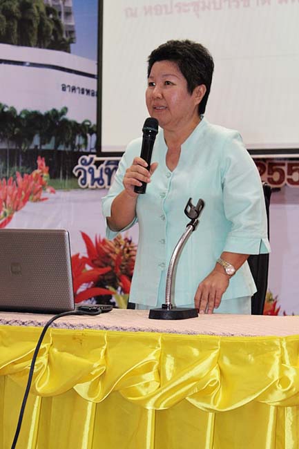ปฐมนิเทศนิสิตศึกษาศาสตร์ ระดับปริญญาตรี วันที่ 1 มิถุนายน 2556 ณ หอประชุมปาริชาต มหาวิทยาลัยทักษิณ วิทยาเขตสงขลา ภาพที่ 29