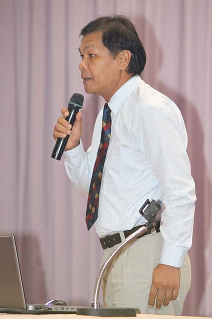 ปฐมนิเทศนิสิตศึกษาศาสตร์ ระดับปริญญาตรี วันที่ 1 มิถุนายน 2556 ณ หอประชุมปาริชาต มหาวิทยาลัยทักษิณ วิทยาเขตสงขลา ภาพที่ 31