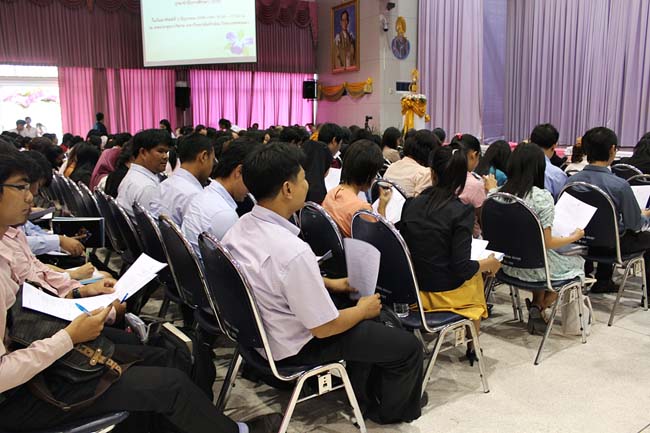ปฐมนิเทศนิสิตศึกษาศาสตร์ ระดับบัณฑิตศึกษา วันที่ 2 มิถุนายน 2556 ณ หอประชุมปาริชาต มหาวิทยาลัยทักษิณ วิทยาเขตสงขลา ภาพที่ 6