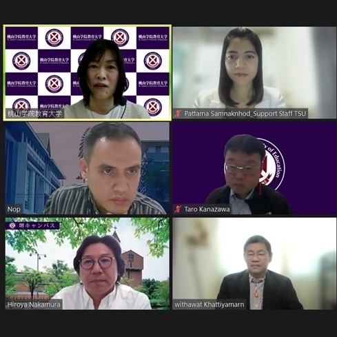 การประชุมเจรจาเพื่อทำความร่วมมือทางวิชาการ (MoU) ระหว่างคณะศึกษาศาสตร์  มหาวิทยาลัยทักษิณ  กับ Momoyama Gakuin University of Education  Osaka, ประเทศญี่ปุ่น