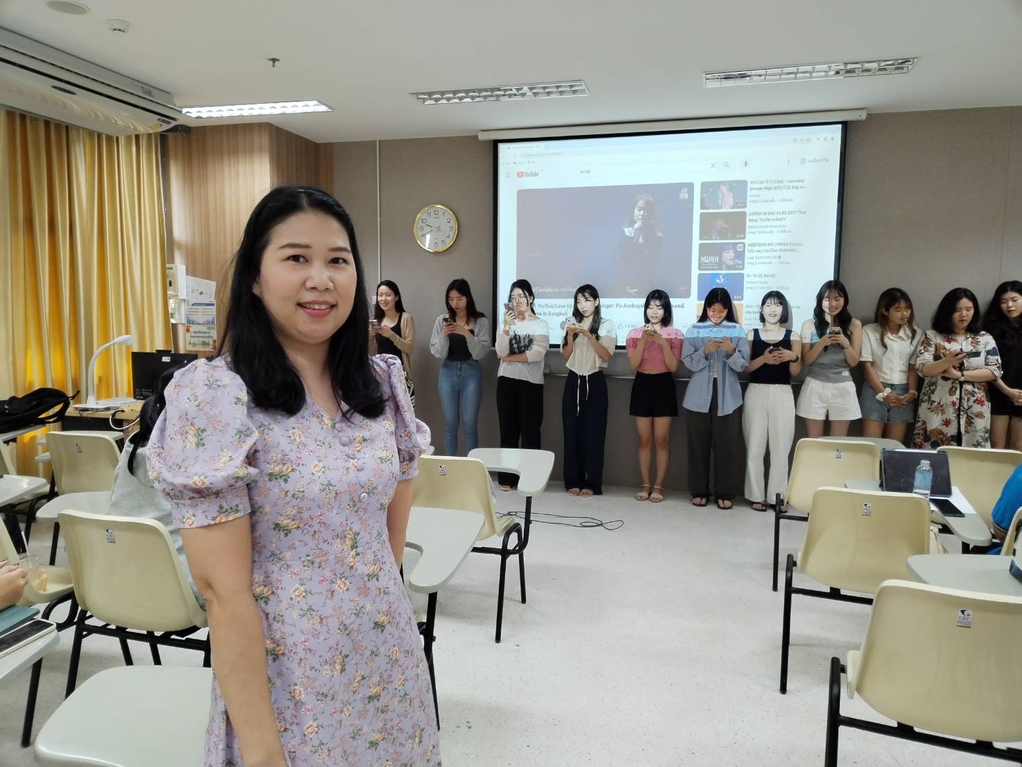 นักศึกษา MYONGJI​ University​ Korea ร่วมกับคณะศึกษาศาสตร์จัดกิจกรรมการเรียนรู้ให้กับนิสิต ในรายวิชาภาษาเกาหลีในชีวิตประจำวัน