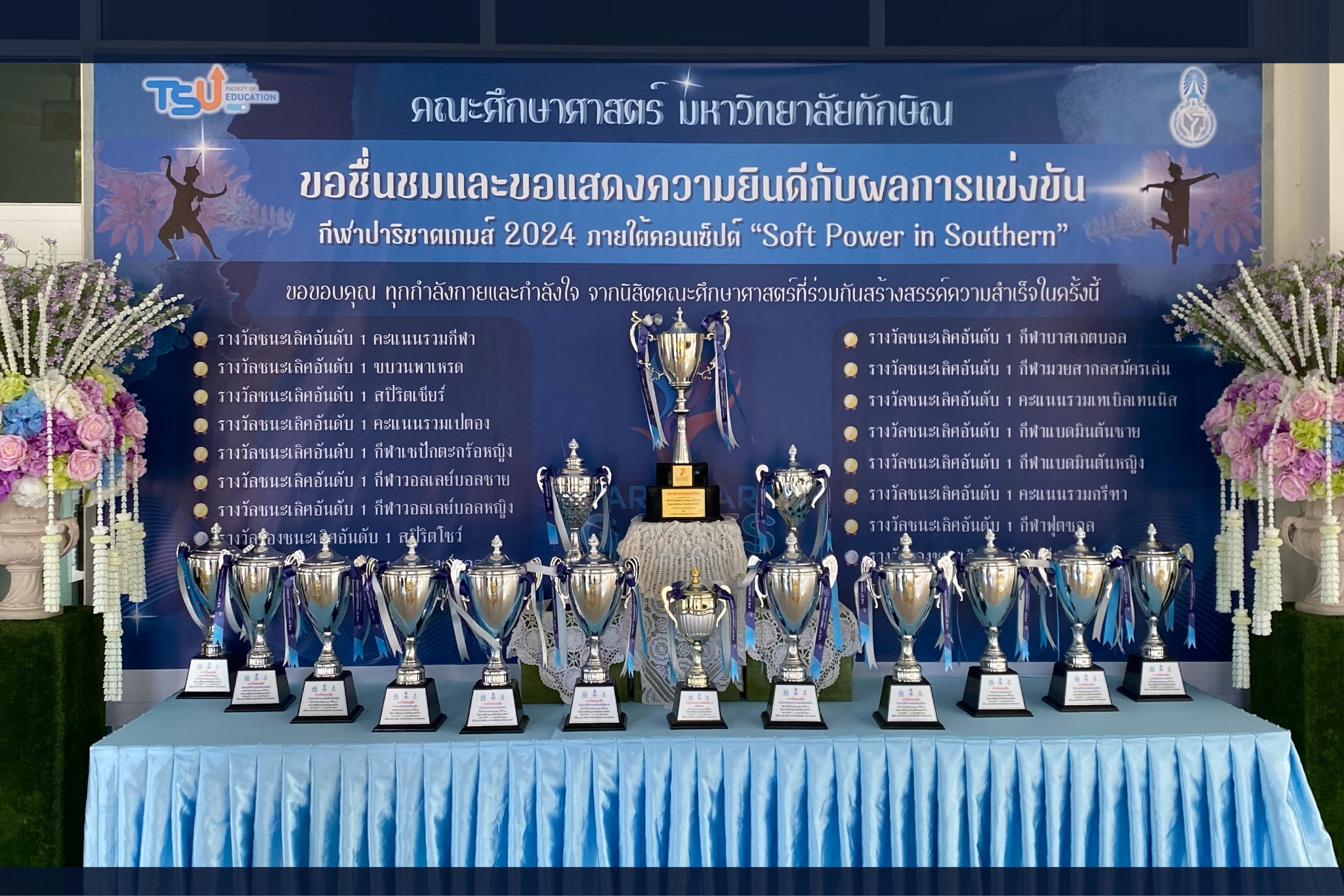 คณะศึกษาศาสตร์ ขอแสดงความยินดีกับผลการแข่งขันจากกีฬาปาริชาตเกมส์ 2024