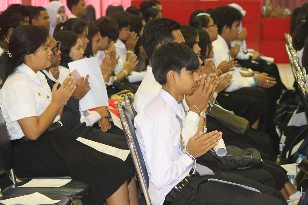 สถาบันพลังจิตตานุภาพ สาขาที่ 104 วัดโคกคีรี พัทลุง ได้จัดอบรมให้ความรู้แก่นิสิตคณะศึกษาศาสตร์ เรื่อง “ชินนสาสมาธิ 1 สมาธิชนะใจตนเอง”