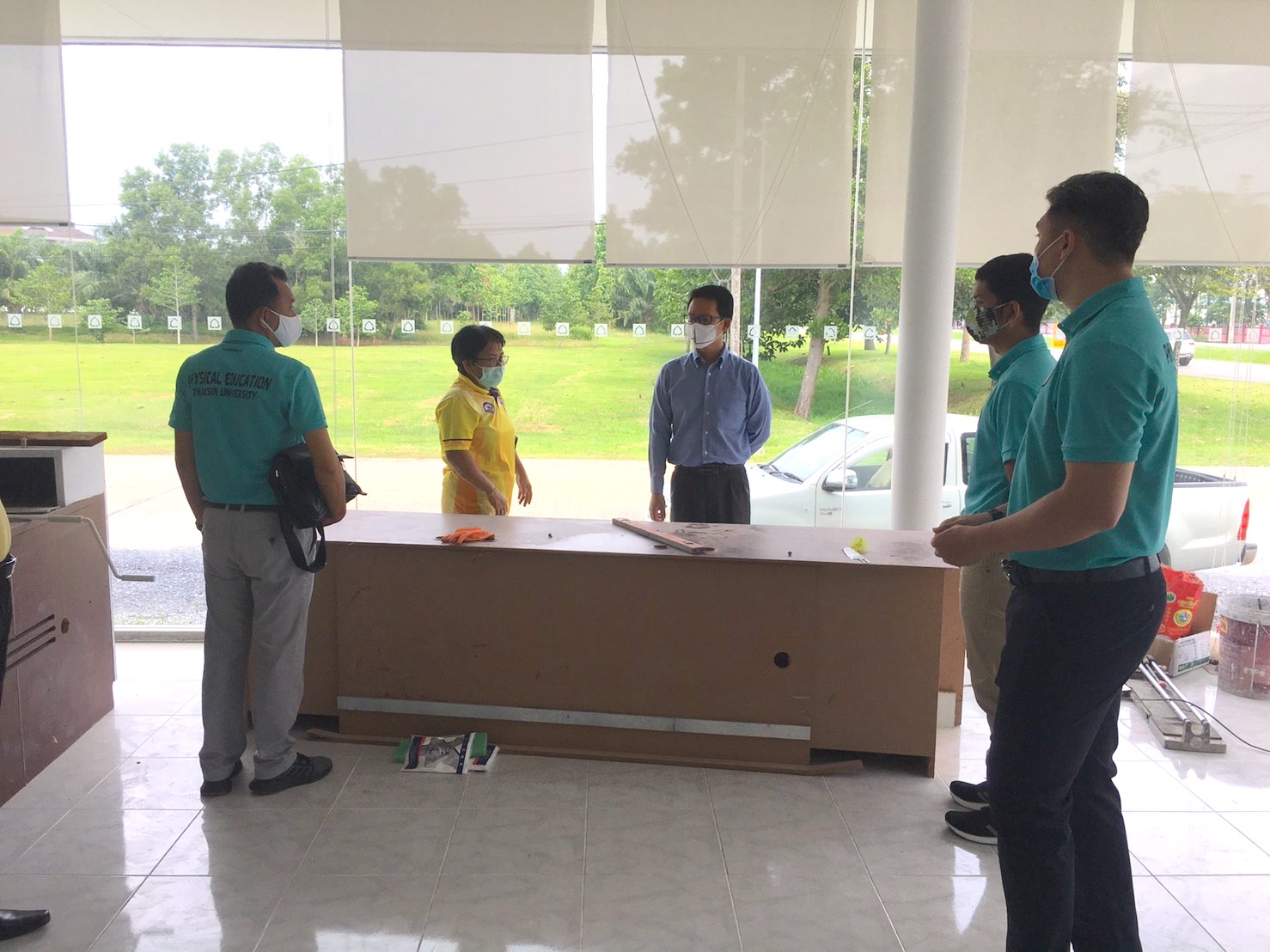 คณะศึกษาศาสตร์ เข้าสำรวจอาคารและสถานที่เพื่อเตรียมความพร้อมในการปฏิบัติหน้าที่การเรียนการสอนในหลักสูตรการศึกษาบัณฑิต สาขาวิชาพลศึกษา ณ มหาวิทยาลัยทักษิณ วิทยาเขตพัทลุง
