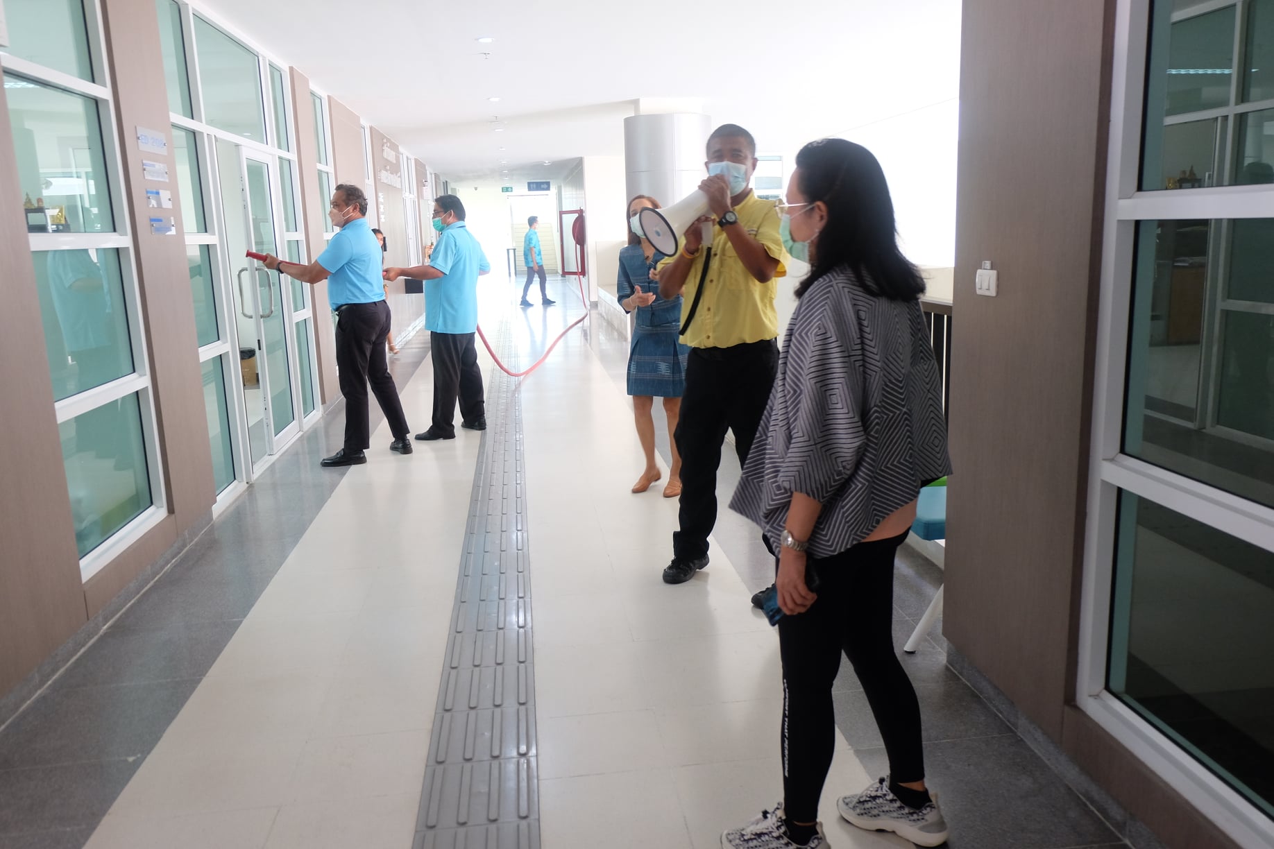 โครงการฝึกซ้อมแผนอพยพหนีไฟ​ อาคารศูนย์ปฏิบัติการวิชาชีพครู