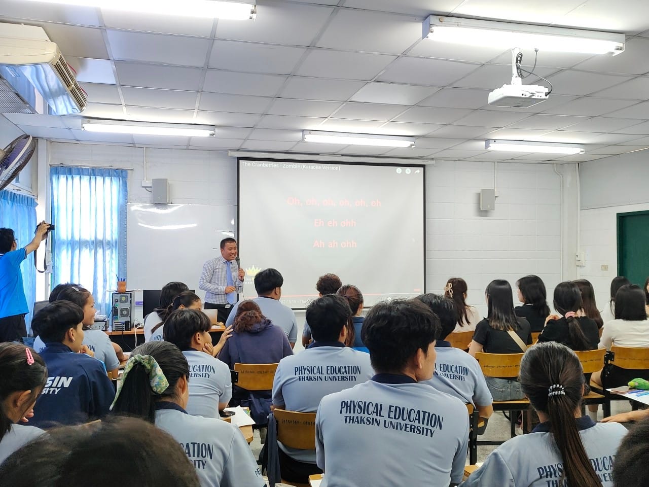 นักศึกษา​ MYONGJI​ University​ Korea เข้าร่วมชั้นเรียนสาขาวิชา​พลศึกษา​และ​สุขศึกษา​