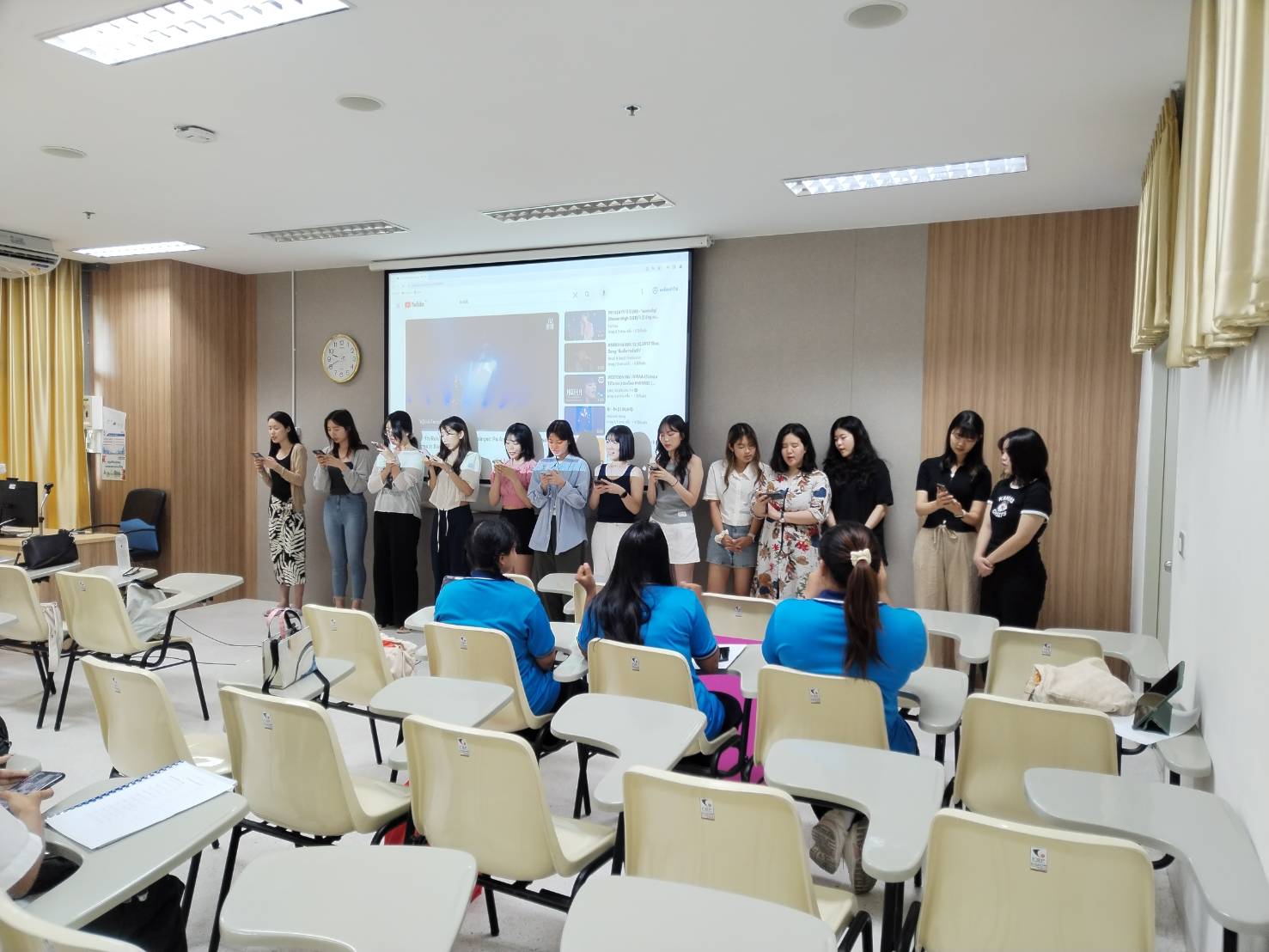 นักศึกษา MYONGJI​ University​ Korea ร่วมกับคณะศึกษาศาสตร์จัดกิจกรรมการเรียนรู้ให้กับนิสิต ในรายวิชาภาษาเกาหลีในชีวิตประจำวัน