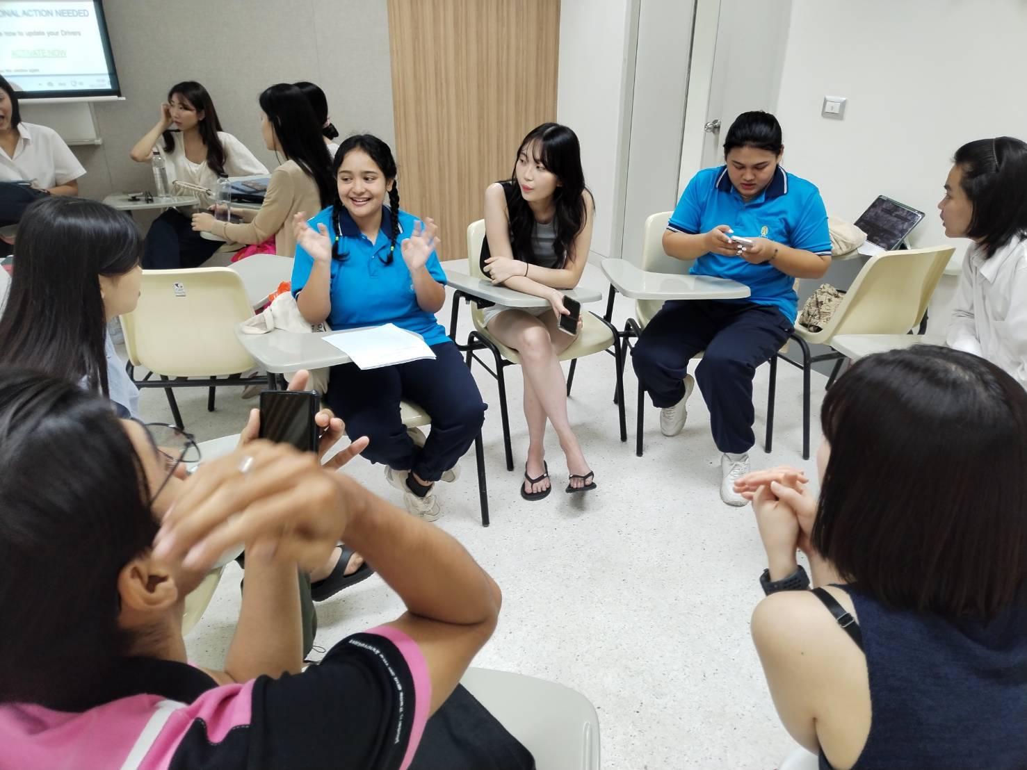 นักศึกษา MYONGJI​ University​ Korea ร่วมกับคณะศึกษาศาสตร์จัดกิจกรรมการเรียนรู้ให้กับนิสิต ในรายวิชาภาษาเกาหลีในชีวิตประจำวัน