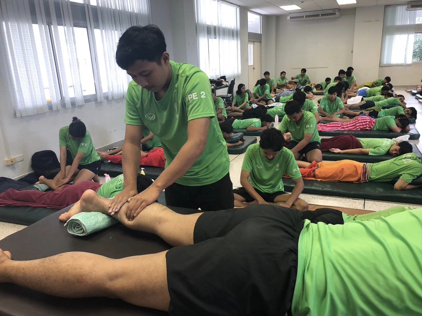 โครงการนวดทางการกีฬา  และการพันผ้าเทป